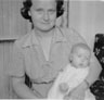 Lorraine Moll, newborn, held by her mother Jean